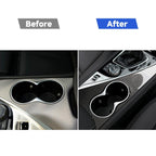 Car Left Drive Carbon Fiber Water Cup Panel Decorative Sticker for Infiniti Q50 / Q60 2014-2020, Water Cup Panel