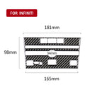 Car Carbon Fiber CD  Console Panel Decorative Sticker for Infiniti Q50 / Q60 2014-2020, CD Console Panel (A)