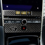 Car Carbon Fiber CD  Console Panel Decorative Sticker for Infiniti Q50 / Q60 2014-2020, CD Console Panel  (B)