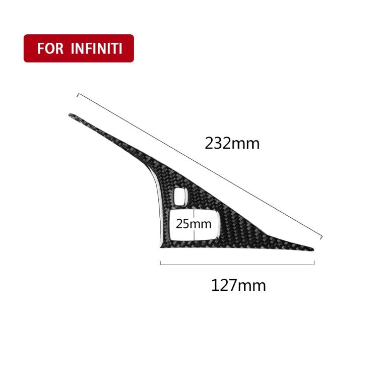 Car  Left Drive Carbon Fiber Driver Panel Decorative Sticker for Infiniti Q50 / Q60 2014-2020, Driver Panel