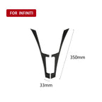 Car Carbon Fiber Central Control Side F Frame Decorative Sticker for Infiniti Q50 / Q60 2014-2020, Control Side F Frame