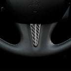 2 PCS Car Carbon Fiber Steering Wheel Below Decorative Sticker for Infiniti Q50 / Q60 2014-2020, Steering Wheel Below