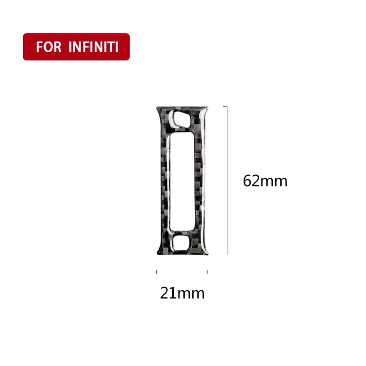 Car Carbon Fiber Rear Air Outlet Decorative Sticker for Infiniti Q50 / Q60 2014-2020, Rear Air Outlet