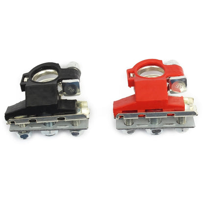 FOXSUR 1 Pair Car Automotive Battery Wire Cable Terminals Clamp Connectors Kit, Wire Cable Terminals