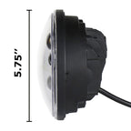 5.75 inch DC12V 6000K-6500K 40W Car LED Headlight for Harley, 5.75 inch (Silver), DC12V 40W