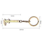 5 PCS Mini Vernier Caliper Keychain Key Rings, Vernier Shape(Bronze), Vernier Shape(Silver)