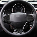 3 in 1 Car Carbon Fiber Steering Wheel Button Decorative Sticker for Honda Fit, Left and Right Drive Universal, For Honda Fit(A)