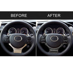4 in 1 Car Carbon Fiber Steering Wheel Button Decorative Sticker for Lexus IS250 NX200 200t 300h, Left and Right Drive Universal, For Lexus IS250 NX200 200t 300h(B)