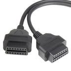 16PIN Car L Shape 90 Degree Connect OBD Diagnostic Extended Cable OBD2 Male to Female Cable, OBD2 Male to Female Cable