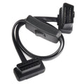 16PIN Car Ultra-thin OBD Diagnostic Extended Cable OBD2 Cable with Switch, 16PIN