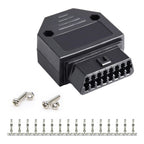 16PIN Car OBD 2 Female Connector OBD Plug + Case + Terminal + Screw, Female