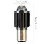 BA20D DC12-80V / 10W / 6000K / 3000K / 800LM Bicolor Motorcycle Headlights with Projector Lens, BA20D