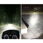 BA20D DC12-80V / 10W / 6000K / 3000K / 800LM Bicolor Motorcycle Headlights with Projector Lens, BA20D
