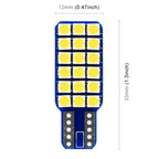 2 PCS T10 / W5W / 168 DC12V 1.8W 6000K 140LM 18LEDs SMD-3030 Car Reading Lamp Clearance Light, with Decoder, 18LEDs SMD-3030