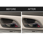 4 PCS Car Carbon Fiber Door Bowl Decorative Sticker for Chevrolet Cruze 2009-2015, Left and Right Drive Universal, Door Bowl