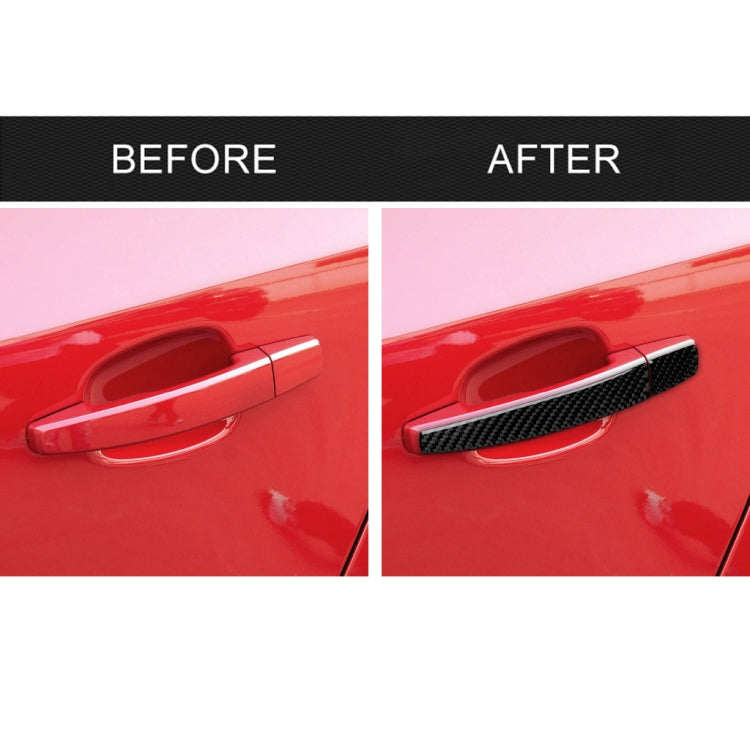 Car Carbon Fiber Door Handle Decorative Sticker for Chevrolet Cruze 2009-2015, Left and Right Drive Universal, Door Handle