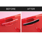 Car Carbon Fiber Door Handle Decorative Sticker for Chevrolet Cruze 2009-2015, Left and Right Drive Universal, Door Handle