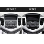 Car Carbon Fiber CD Panel Decorative Sticker for Chevrolet Cruze 2009-2015, Left and Right Drive Universal, CD Panel