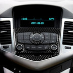 Car Carbon Fiber CD Panel Decorative Sticker for Chevrolet Cruze 2009-2015, Left and Right Drive Universal, CD Panel
