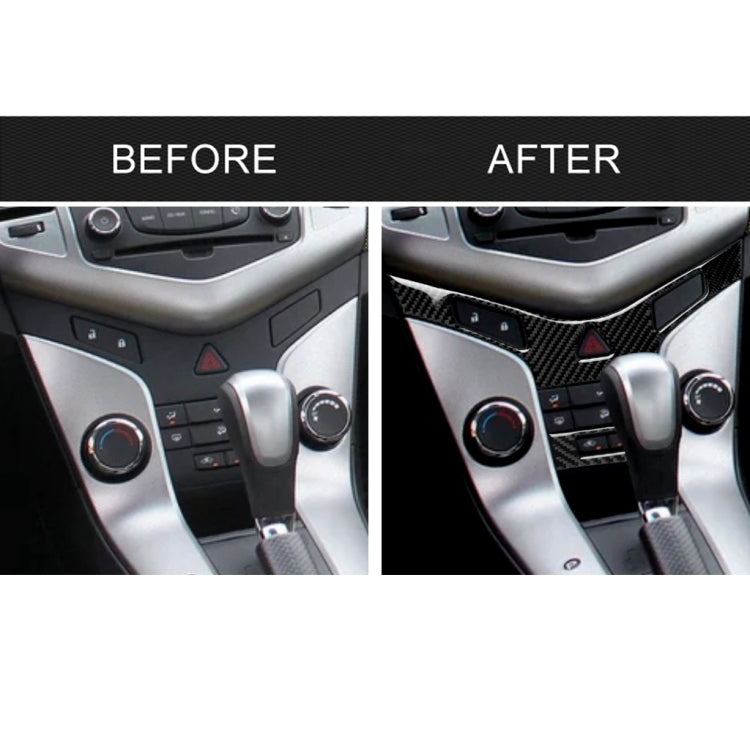 Car Carbon Fiber Air Conditioning Panel Decorative Sticker for Chevrolet Cruze 2009-2015, Left and Right Drive Universal, Air Conditioning