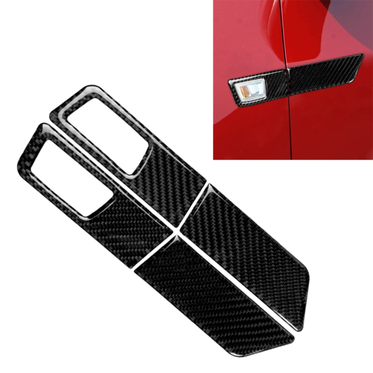 4 in 1 Car Carbon Fiber Turn Light Panel Decorative Sticker for Chevrolet Cruze 2009-2015, Left and Right Drive Universal, Turn Light Panel