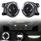 2 PCS 4 inch Car LED Angel Eyes Spotlight Modified Fog Lights for Jeep Wrangler / Dodge / Chrysler PT Cruiser, For Jeep / Dodge