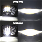 2 PCS 5X7 inch Car Modified Red Background LED Square Headlamp for Jeep Wrangler, For Jeep Wrangler(5X7 inch)