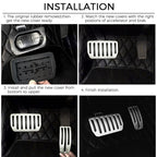 2 in 1 Car Non-Slip Pedals Foot Brake Pad Cover Set for Tesla Model S / X