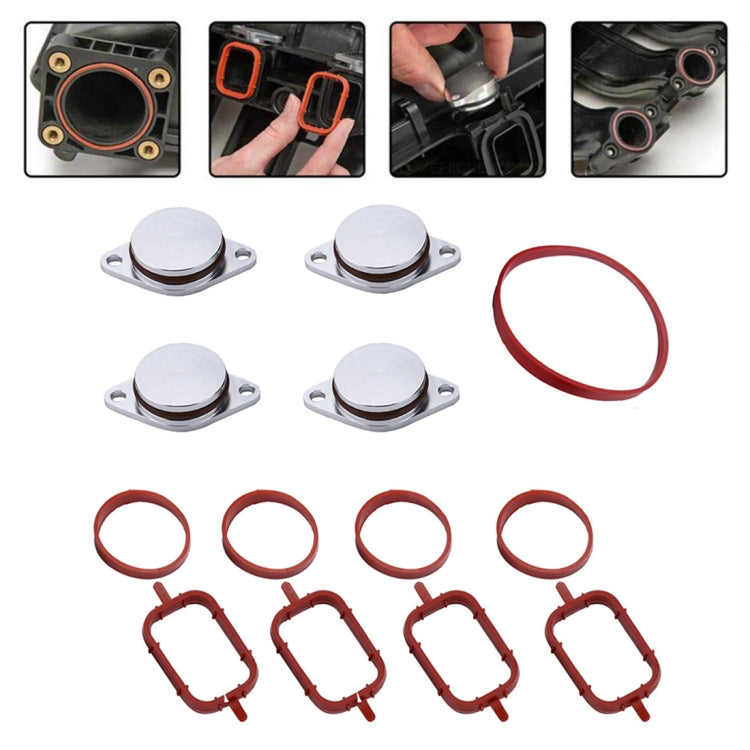 4x33mm Car Swirl Flap Air Intake Aluminum Gasket Remove Repair Kit, 33mm(Black), 33mm(Blue), 33mm(Red), 33mm (Silver)