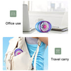 Car Vent Fan Multi-function USB Interface LED Lamp Portable Fan, CRP2631A, CRP2631B, CRP2631C, CRP2631D, CRP2631E, CRP2631F