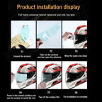 Motorcycle Helmet Visor Anti-fog Shield Helmet Film, 24.5x7.5cm