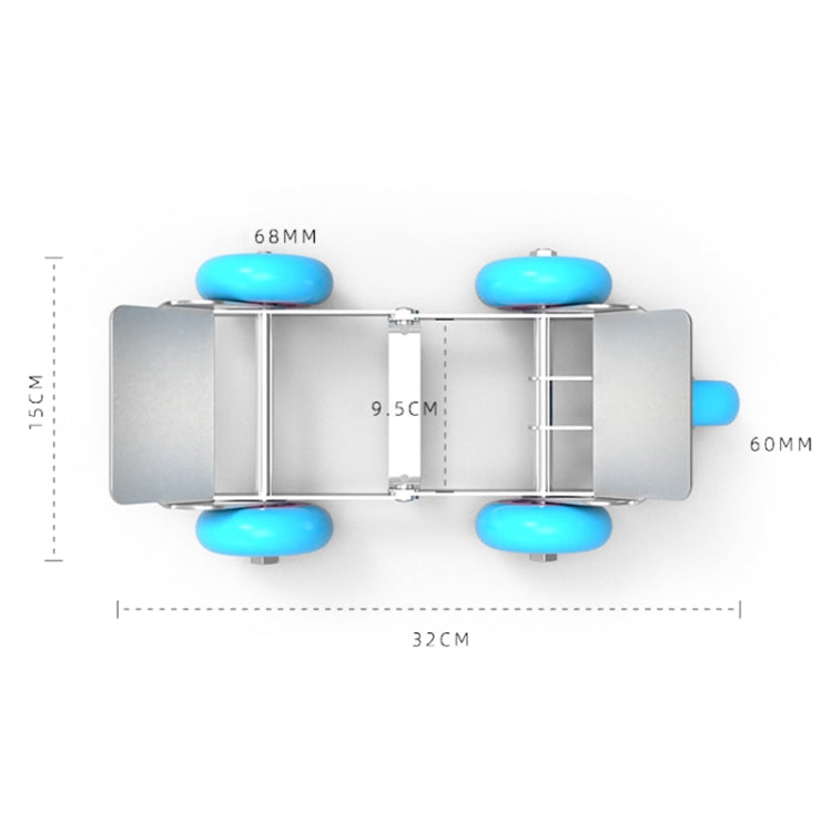 Motorcycle / Ebike Flat Tire Wheel Puller Booster Trailer Electric Emergency Help Self-rescue Traile with 5 Wheels Random Color Delivery, Self-rescue Traile