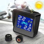 Universal Motorcycle Wireless High Precision Solar Energy TPMS Tire Pressure Alarm System External Tire Monitor, Motorcycle External Tire Monitor