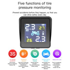 Universal Motorcycle Wireless High Precision Solar Energy TPMS Tire Pressure Alarm System External Tire Monitor, Motorcycle External Tire Monitor