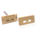 3.1A Short Cable RV Bus Modified Car Charger Dual USB Charger, 3.1A
