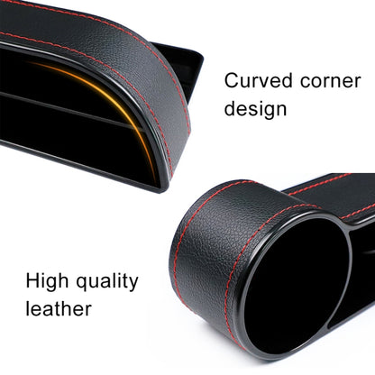 2 PCS Car Multi-functional Console Box Cup Holder Seat Gap Side Storage Box