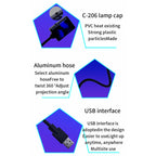 5V 0.1W IPX4 Car Rotating Star Lights Starry Sky Atmosphere Lamp, C-206 (Blue Light), C-206 (Red Light)