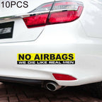 10 PCS Car NO AIRBAGS Words Random Decorative Sticker, NO AIRBAGS Words