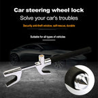 Car Adjustable Telescopic U Shape Steering Wheel Lock Anti-theft Cipher Lock with Safety Hammer, with Safety Hammer