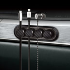 Car Carbon Fiber Magnetic Clamp Cable Storage Box Creative Desktop Hub Organizer, Desktop Hub Organizer