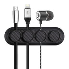 Car Carbon Fiber Magnetic Clamp Cable Storage Box Creative Desktop Hub Organizer, Desktop Hub Organizer