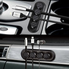 Car Carbon Fiber Magnetic Clamp Cable Storage Box Creative Desktop Hub Organizer, Desktop Hub Organizer