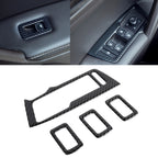 Car Carbon Fiber Window Glass Lifter Panel Decorative Sticker for Volkswagen Tiguan L 2019-2021, Window Glass Lifter