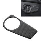 Car Carbon Fiber Headlight Switch Panel Decorative Sticker for Volkswagen Tiguan L 2019-2021, Low Configuration, Headlight Switch, Low Configuration