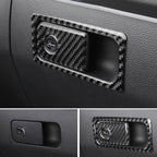 Car Carbon Fiber Front Passenger Seat Storage Handle Decorative Sticker for Volkswagen Tiguan L 2019-2021, Front Passenger Seat Storage Handle