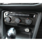 Car Carbon Fiber Air Conditioning Panel Decorative Sticker for Volkswagen Tiguan L 2019-2021, Low Configuration, Air Conditioning Panel, Low Configuration
