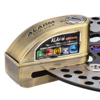 Motorcycles / Bicycle Anti-theft Lock Alarm Disc Brakes Lock with Cable and Bag, 8307 (Bronze), 8307 (Silver)