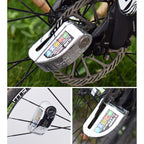 Motorcycles / Bicycle Anti-theft Lock Alarm Disc Brakes Lock with Cable and Bag, 8307 (Bronze), 8307 (Silver)