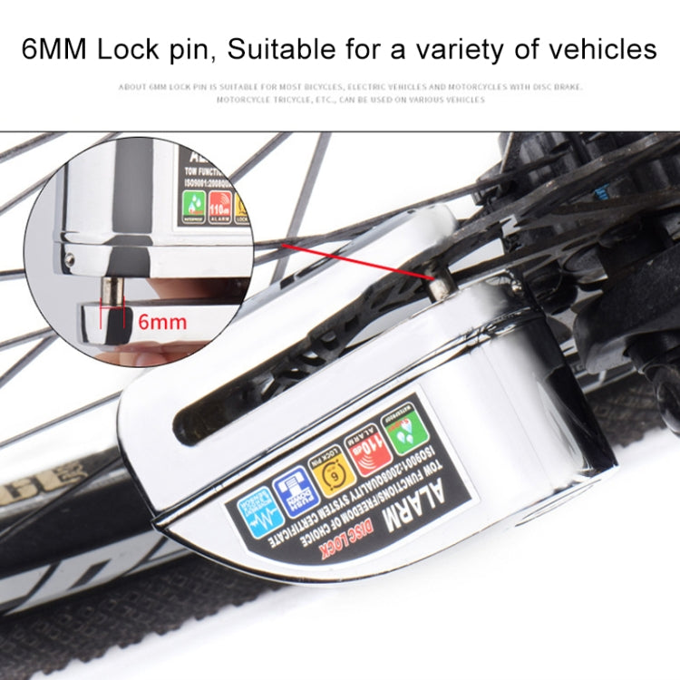 Motorcycles / Bicycle Anti-theft Lock Alarm Disc Brakes Lock with Cable and Bag, 8307 (Bronze), 8307 (Silver)