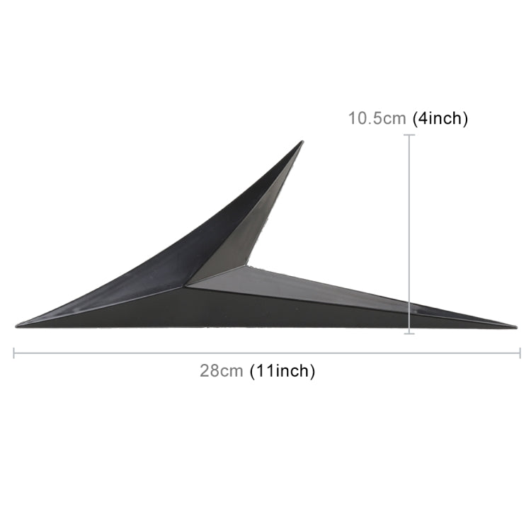 Modified Fender Side Wing Sticker Blade Side Shark Gill Car Body Decorative Sticker for Honda 10th Generation Civic, Bright Black, Bright Black